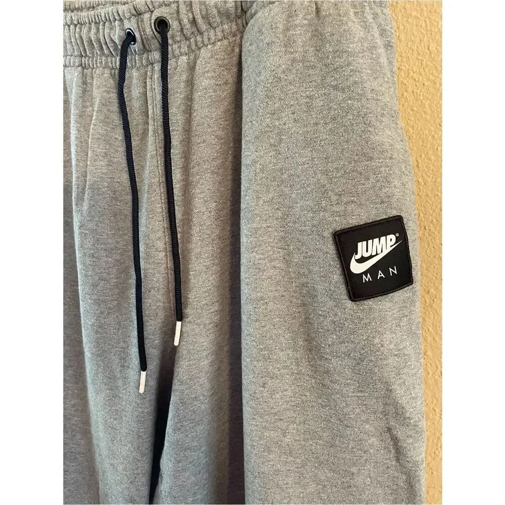 JUMP MAN Air Jordan Nike Gray Drawstring Men’s Jogger Sweatpants XL